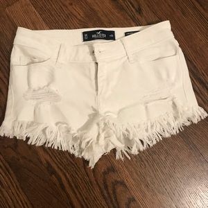 Hollister White jean shorts